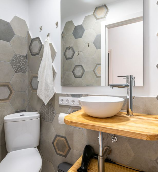 Pose de salle de bain