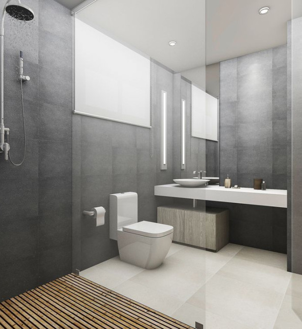 Pose de salle de bain