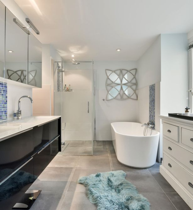 Pose de salle de bain